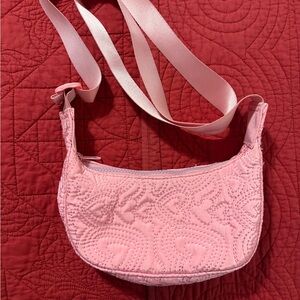 Pink Quilted Shoulder Bag